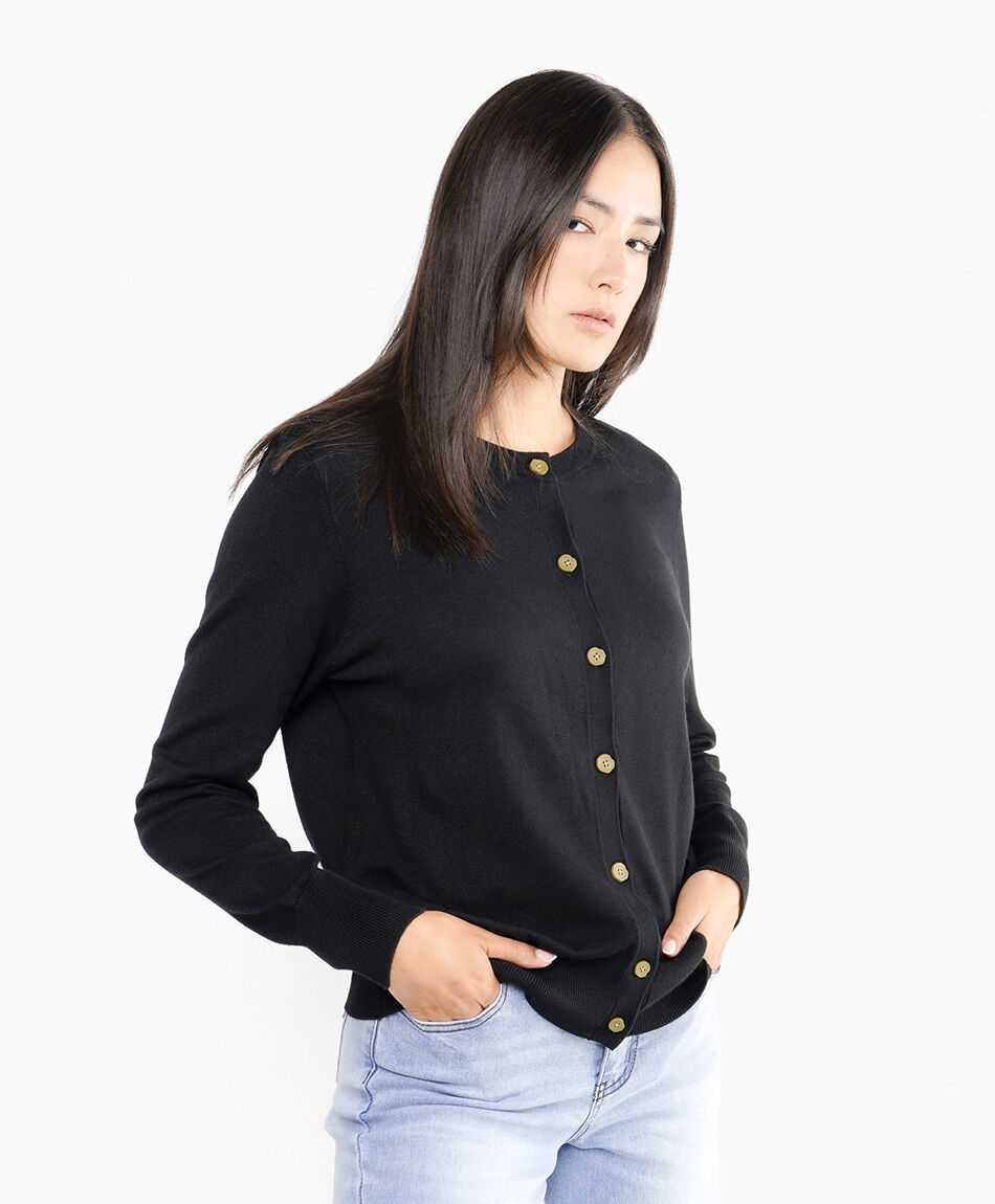 Cardigan mujer botones dorados