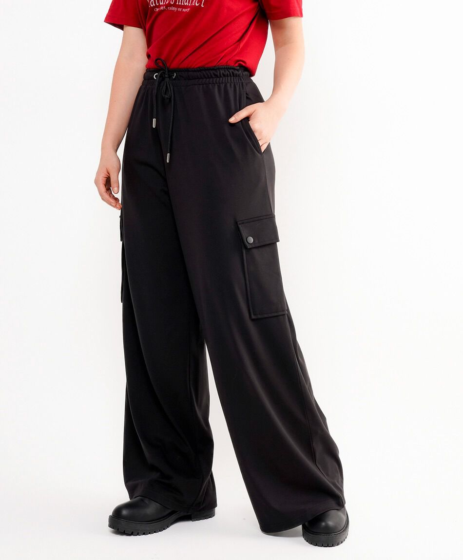 Pantal&oacute;n mujer cargo tiro alto