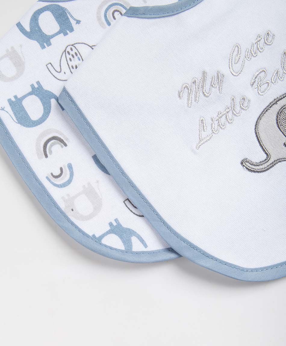 Pack 2 baberos beb&eacute; elefante