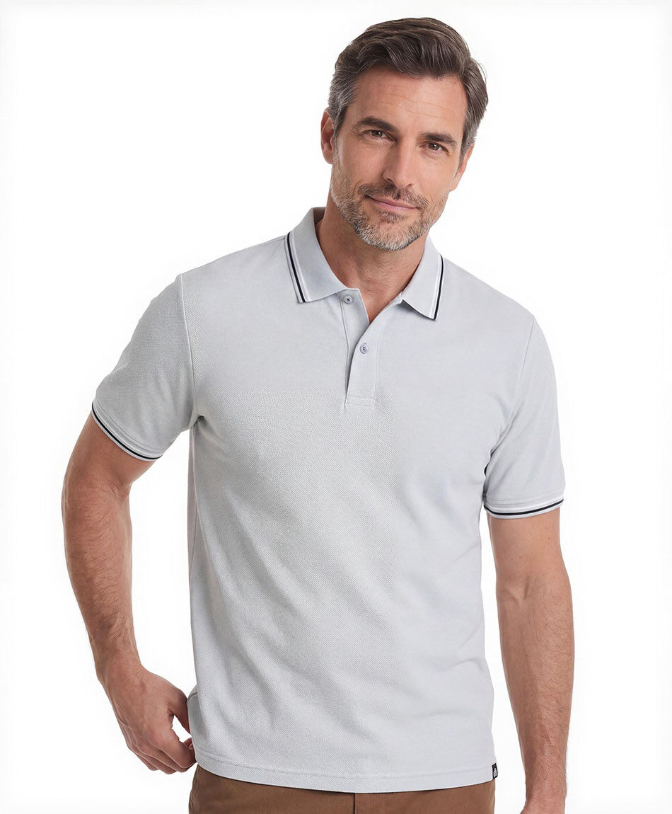 Remera hombre polo doble l&iacute;nea
