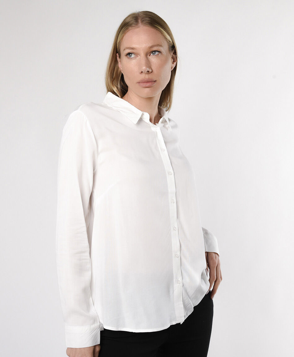 Camisa mujer lisa blanca