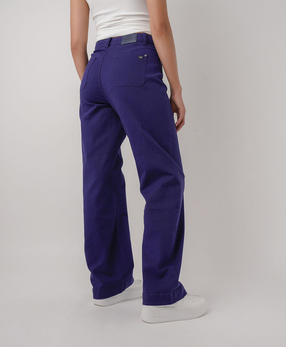 Jeans mujer wide leg navy