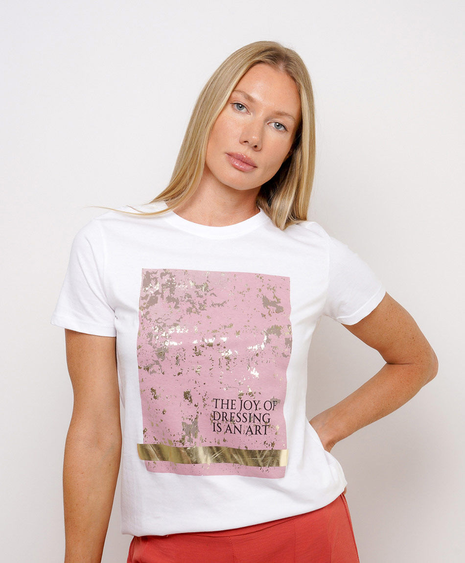Remera mujer pink art