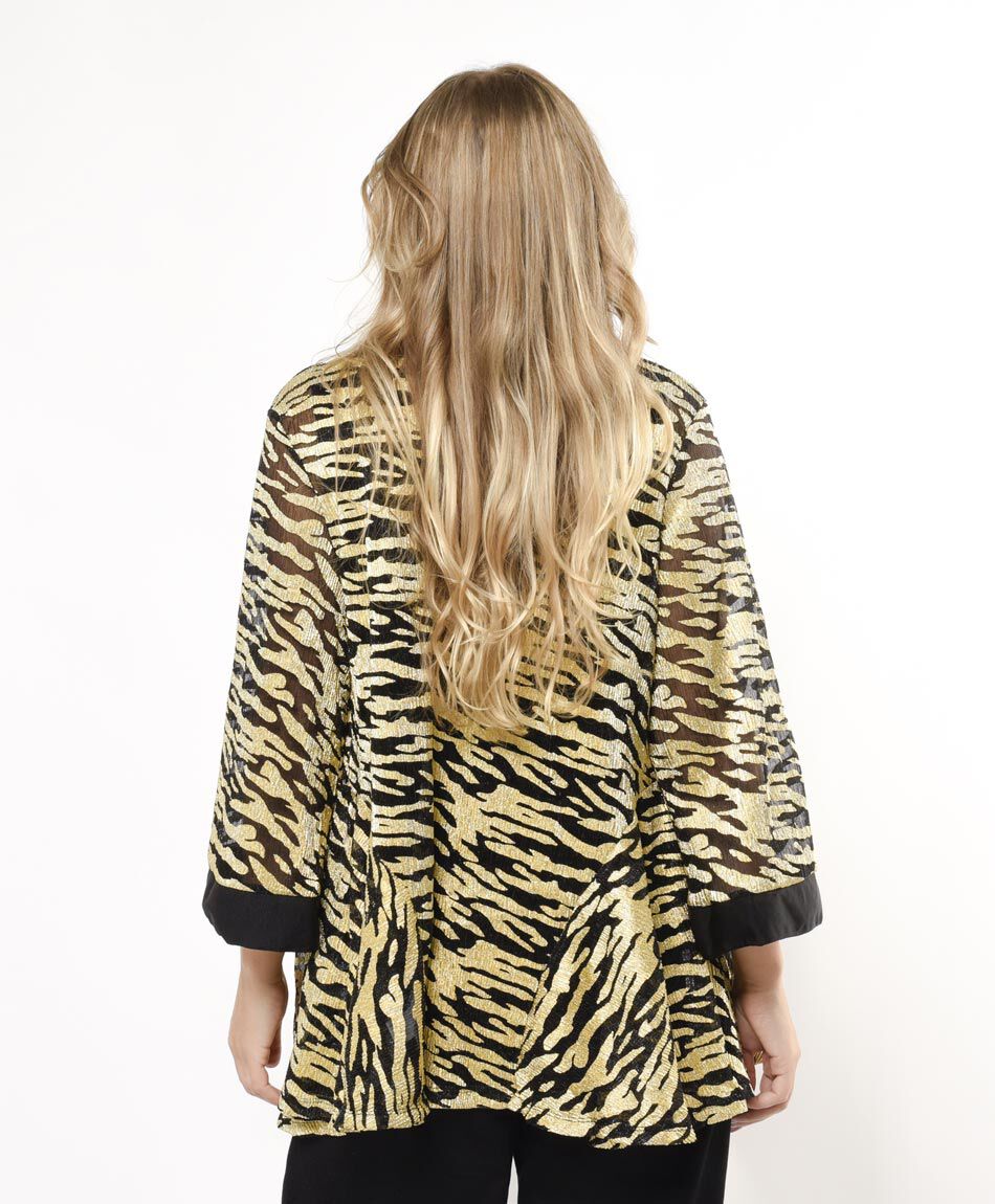 Tapado mujer animal print foil