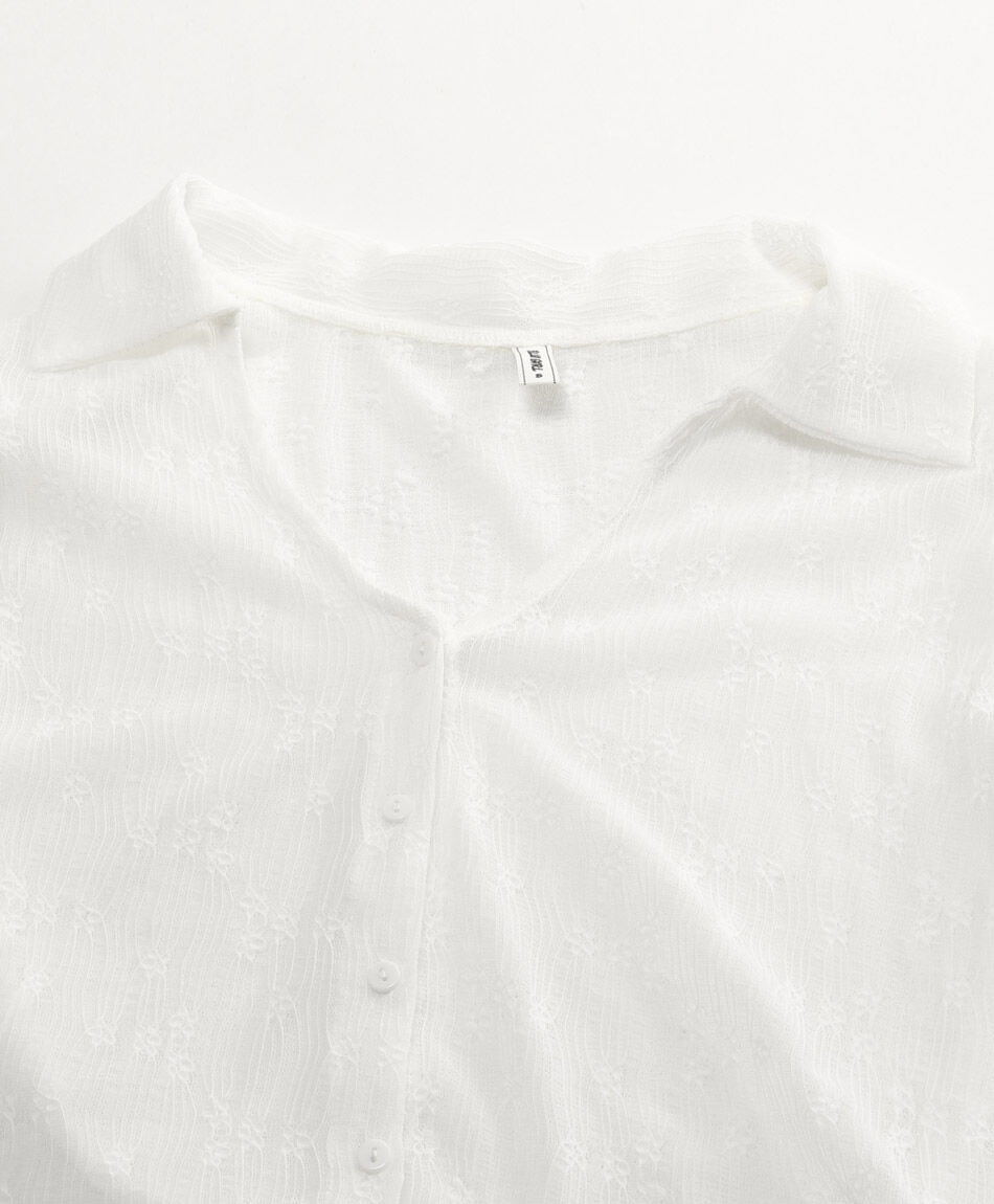 Blusa mujer encajes florcitas