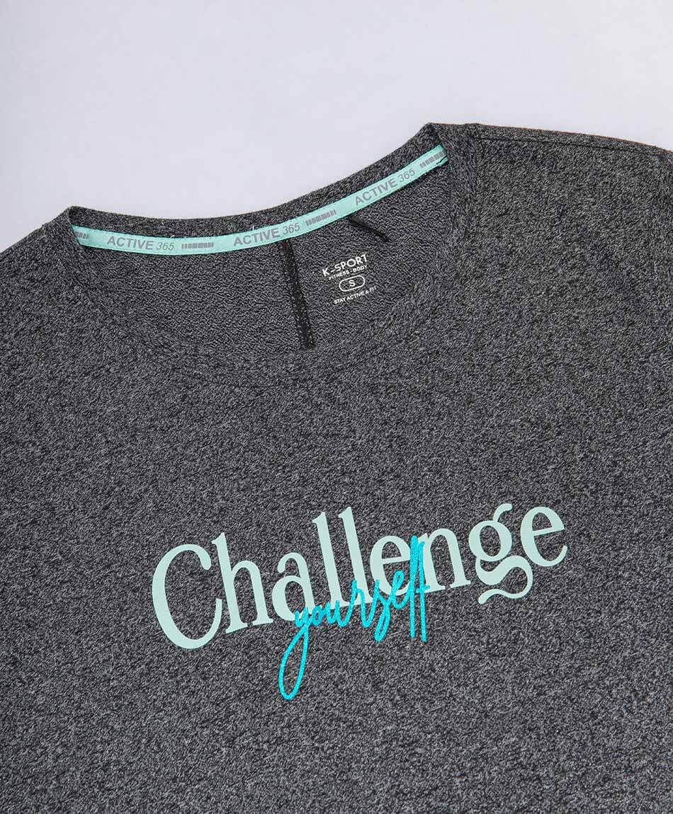 Remera deportiva mujer melange