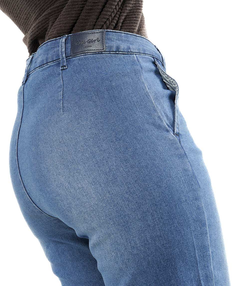 Jeans mujer bolsillo lateral wide