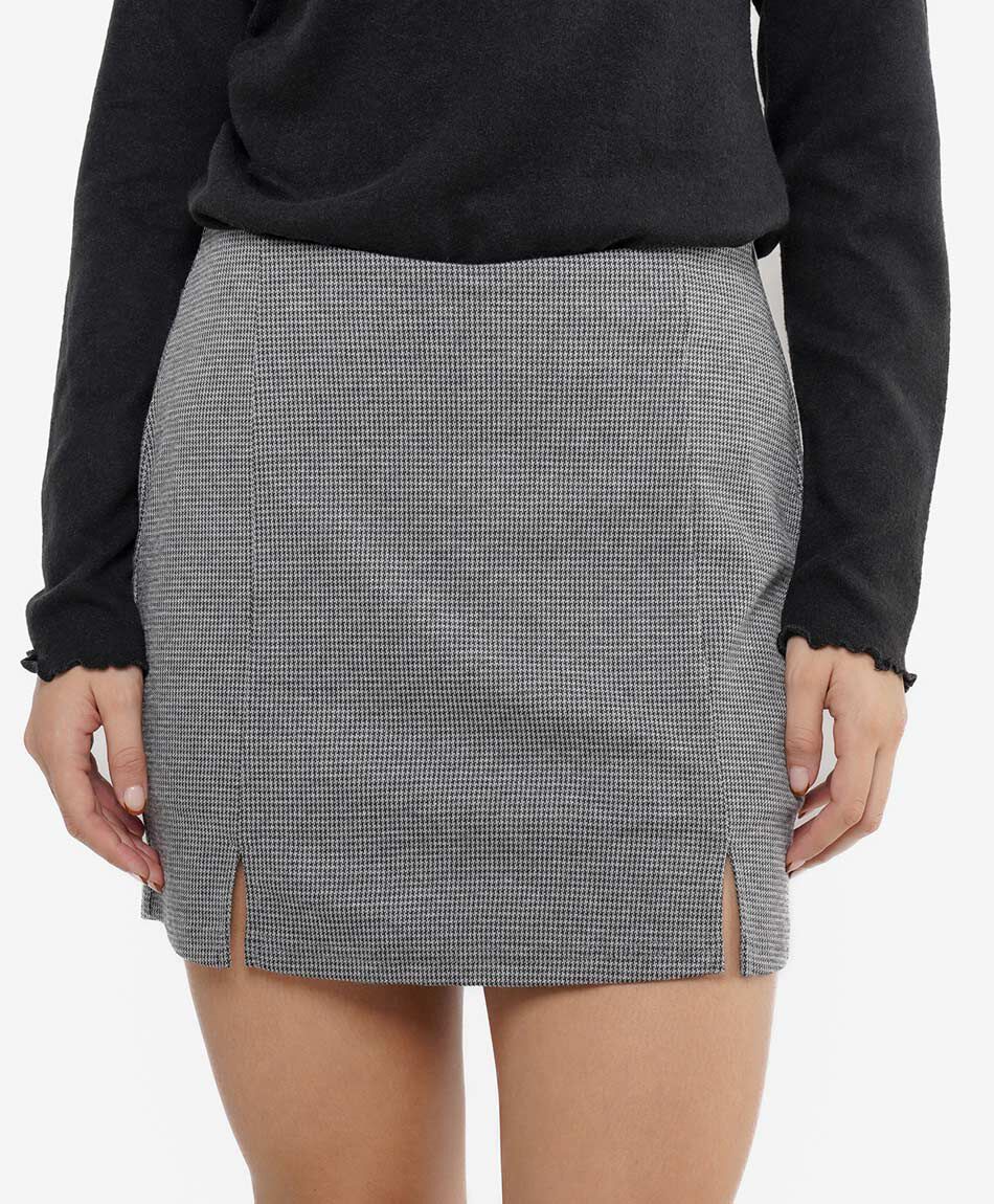 Mini pollera mujer short check