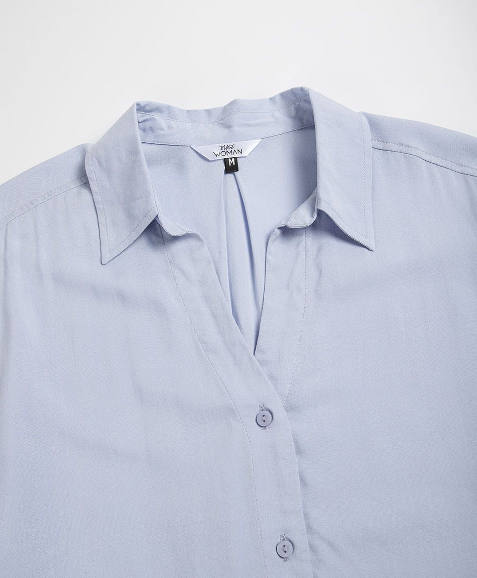 Blusa mujer camisera lisa