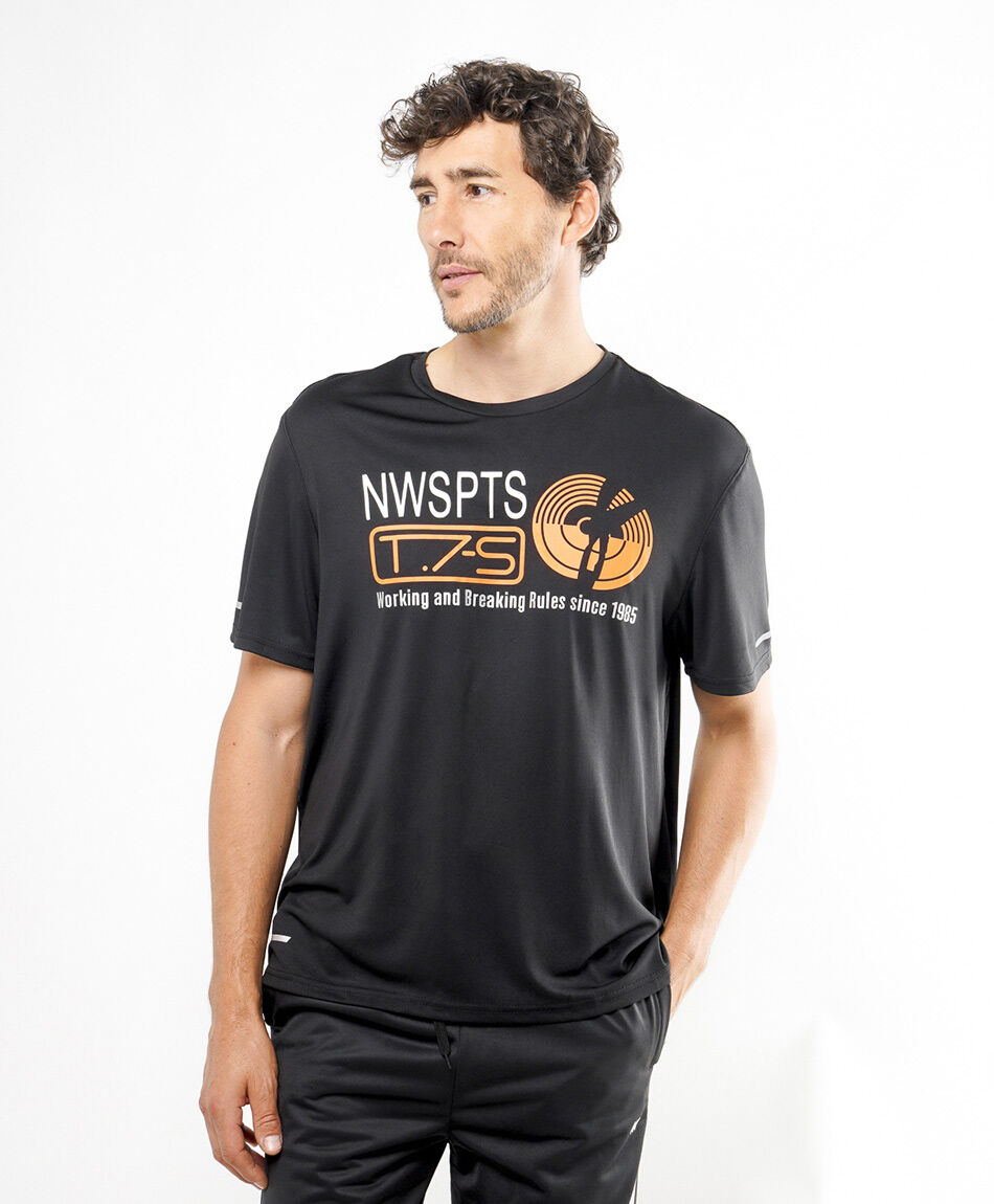 Remera deportiva hombre print frase