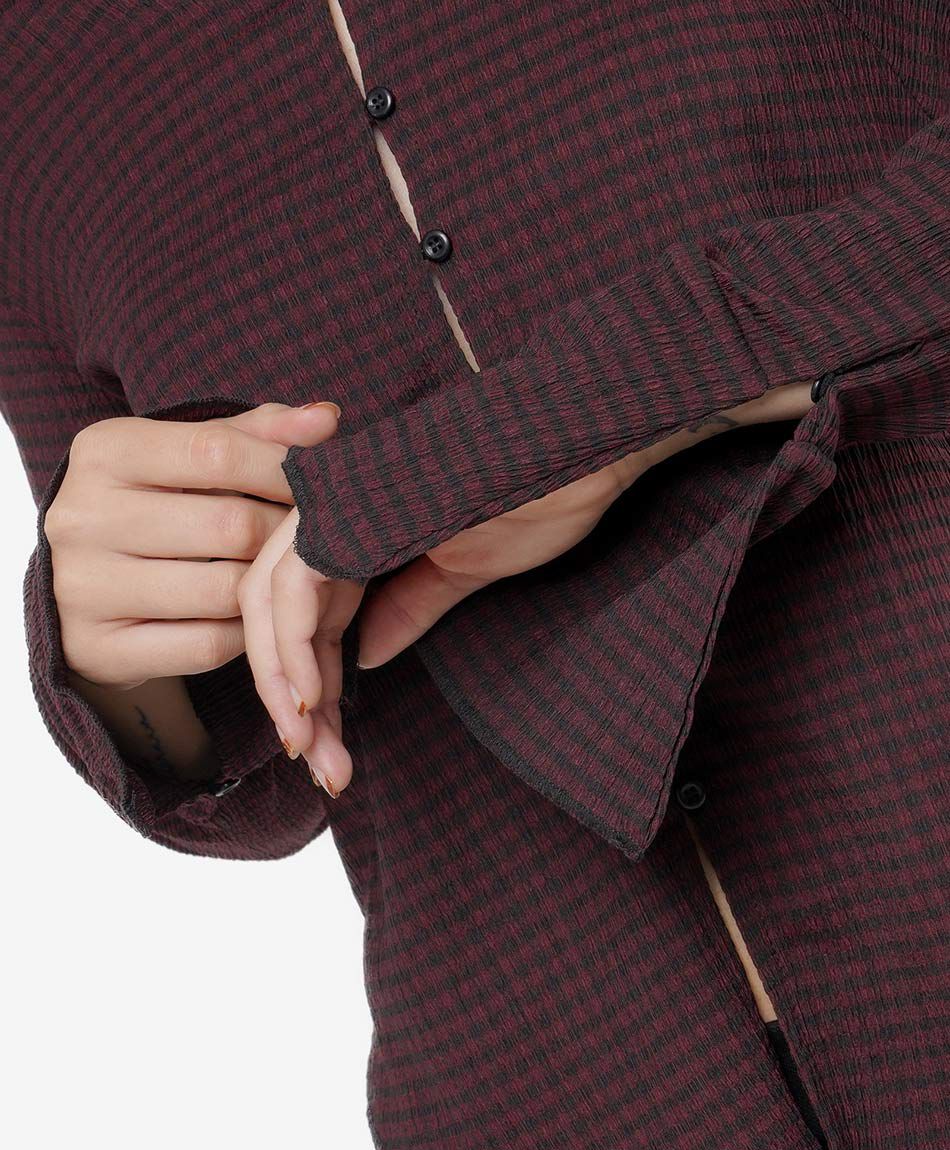 Camisa mujer cuadrill&eacute;