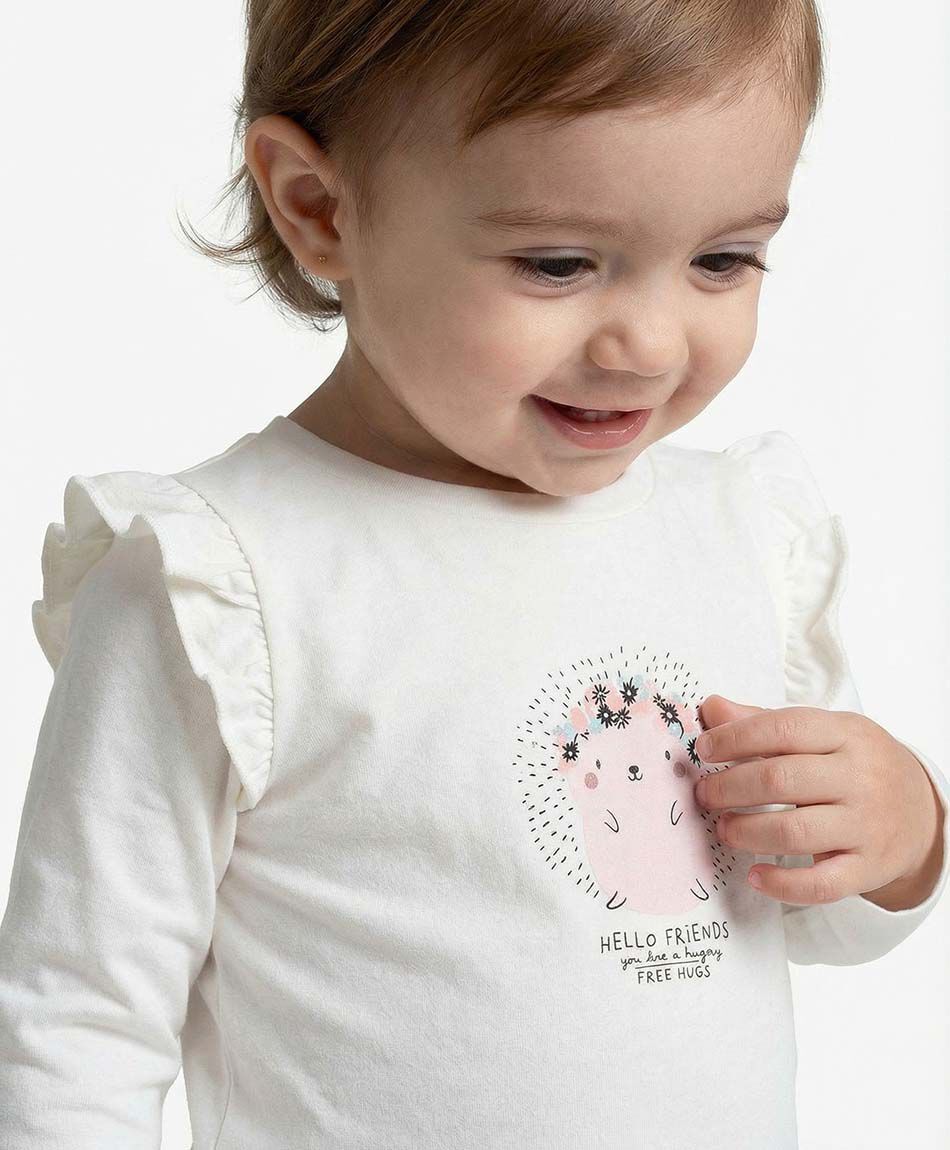 Remera beb&eacute; estampado erizo
