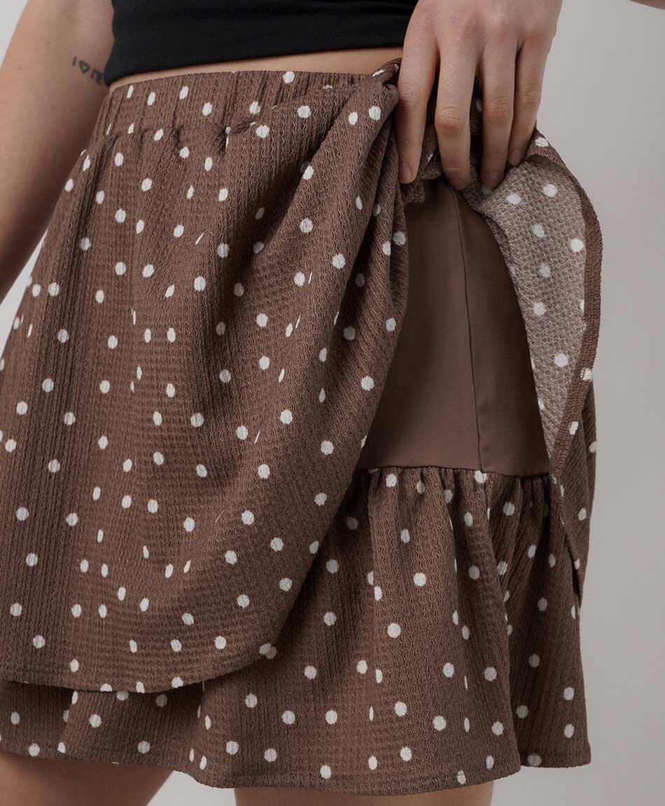Mini pollera mujer lunares
