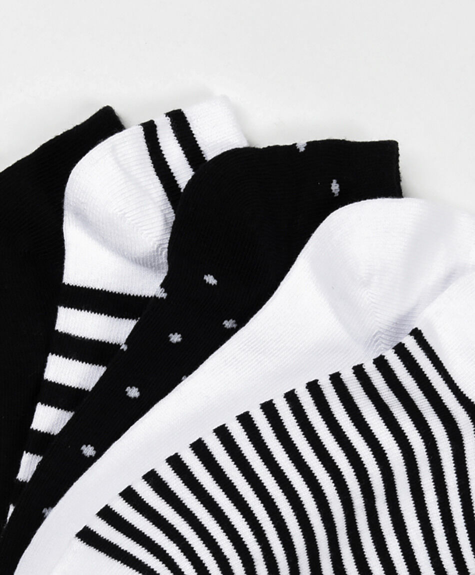 Pack 5 medias mujer l&iacute;neas y y puntos