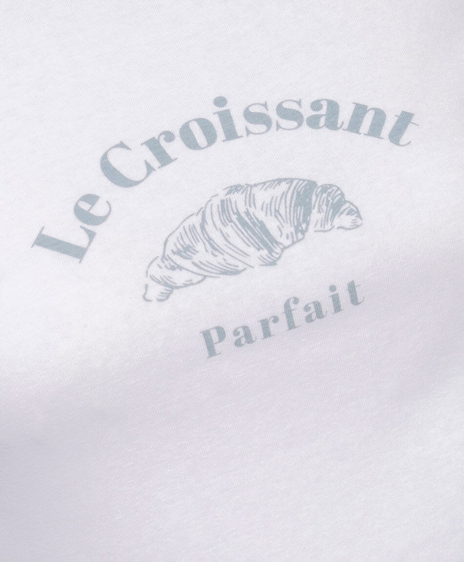Remera mujer estampado croissant
