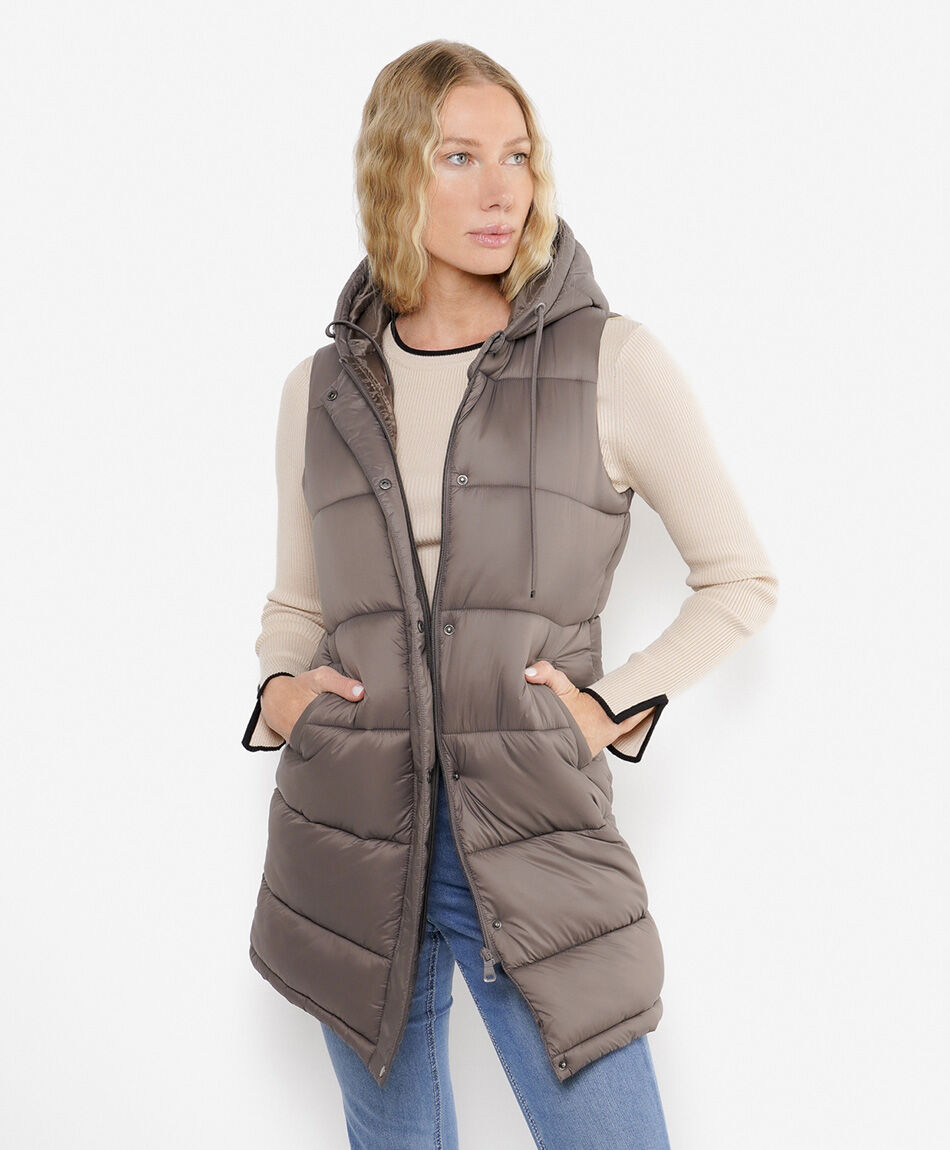 Parka mujer larga sin mangas