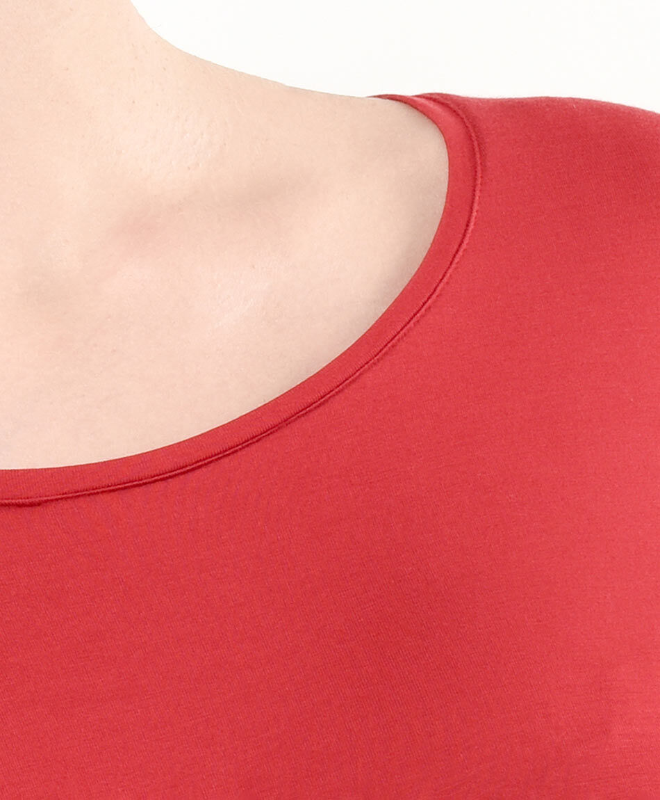 Camiseta mujer roja lisa