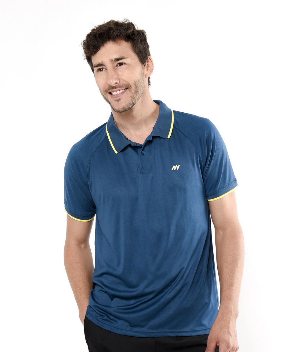 Remera deportiva hombre polo azul