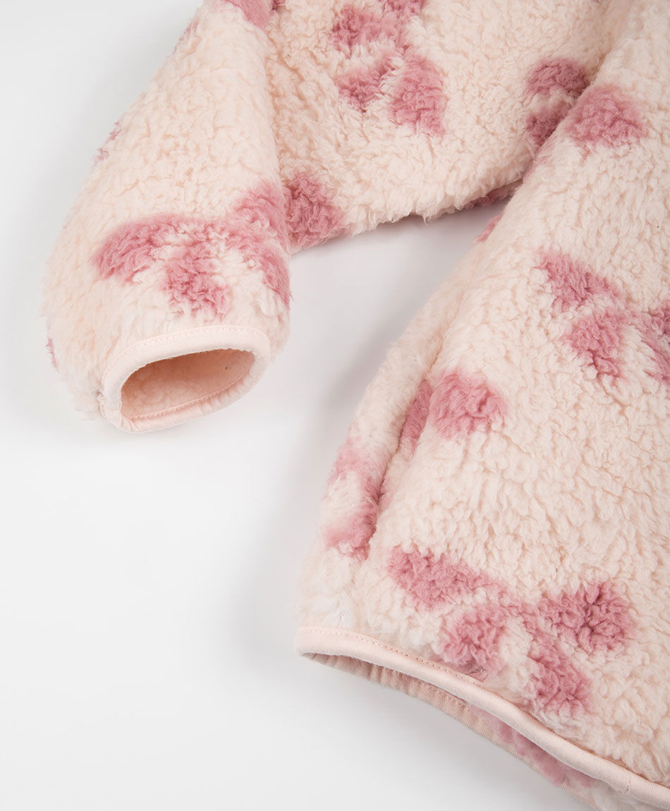 Buzo ni&ntilde;a estampado mo&ntilde;o pink