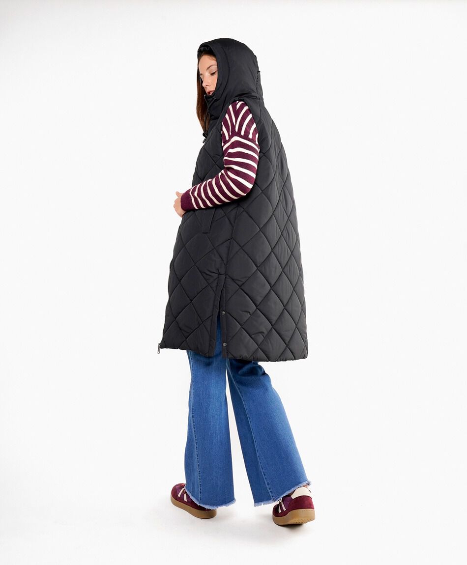 Parka mujer larga sin mangas