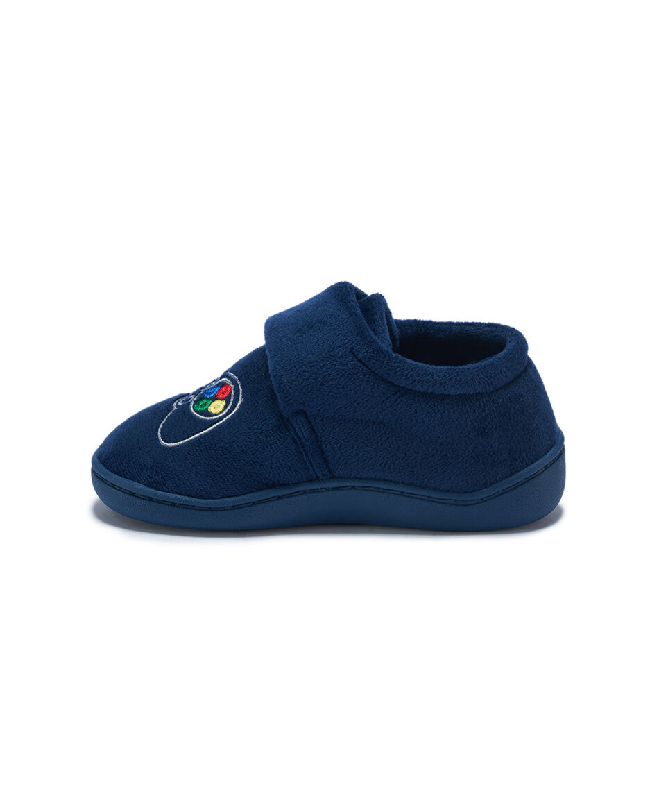 Pantufla ni&ntilde;o velcro gamer