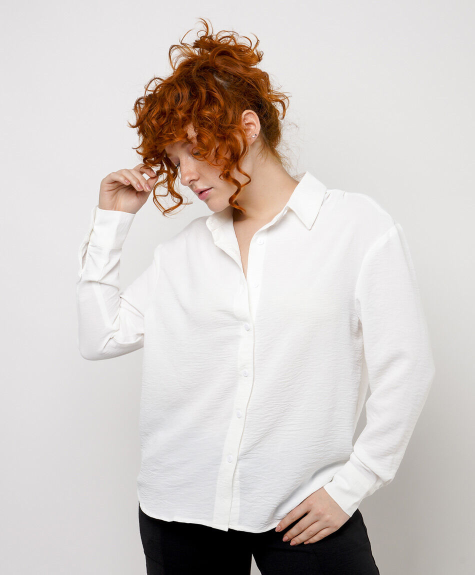 Camisa mujer camisera satinada