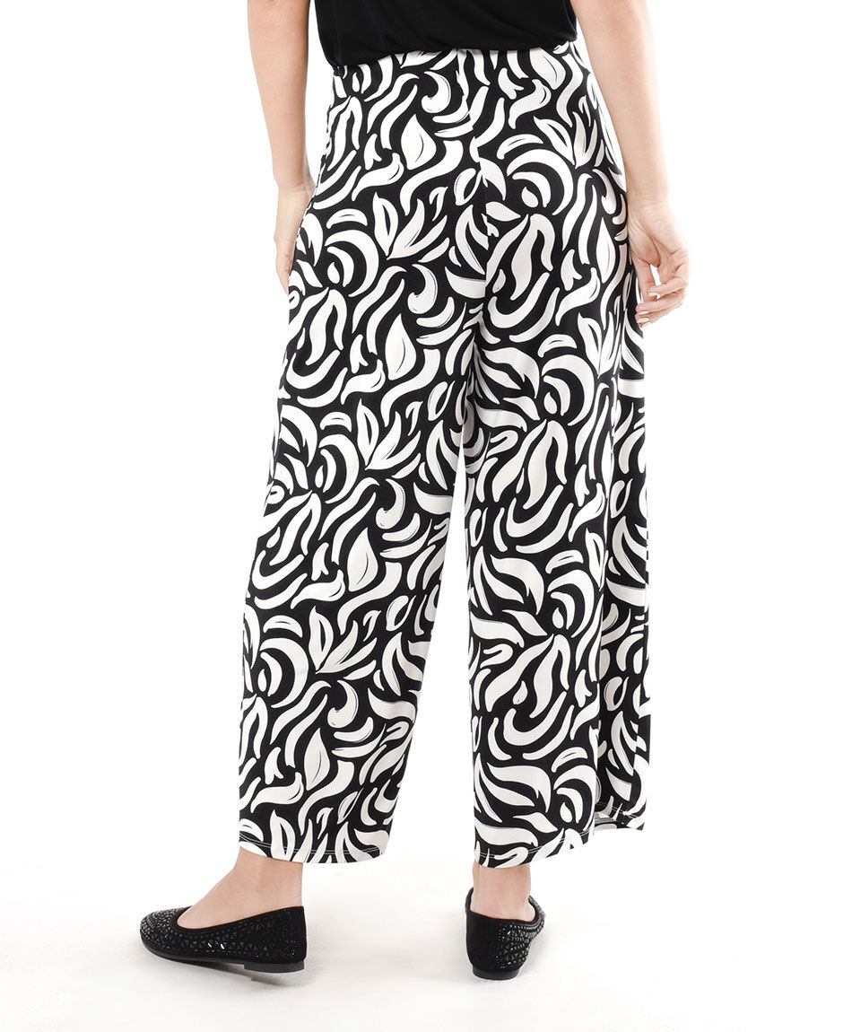 Pantal&oacute;n mujer hojas palazzo