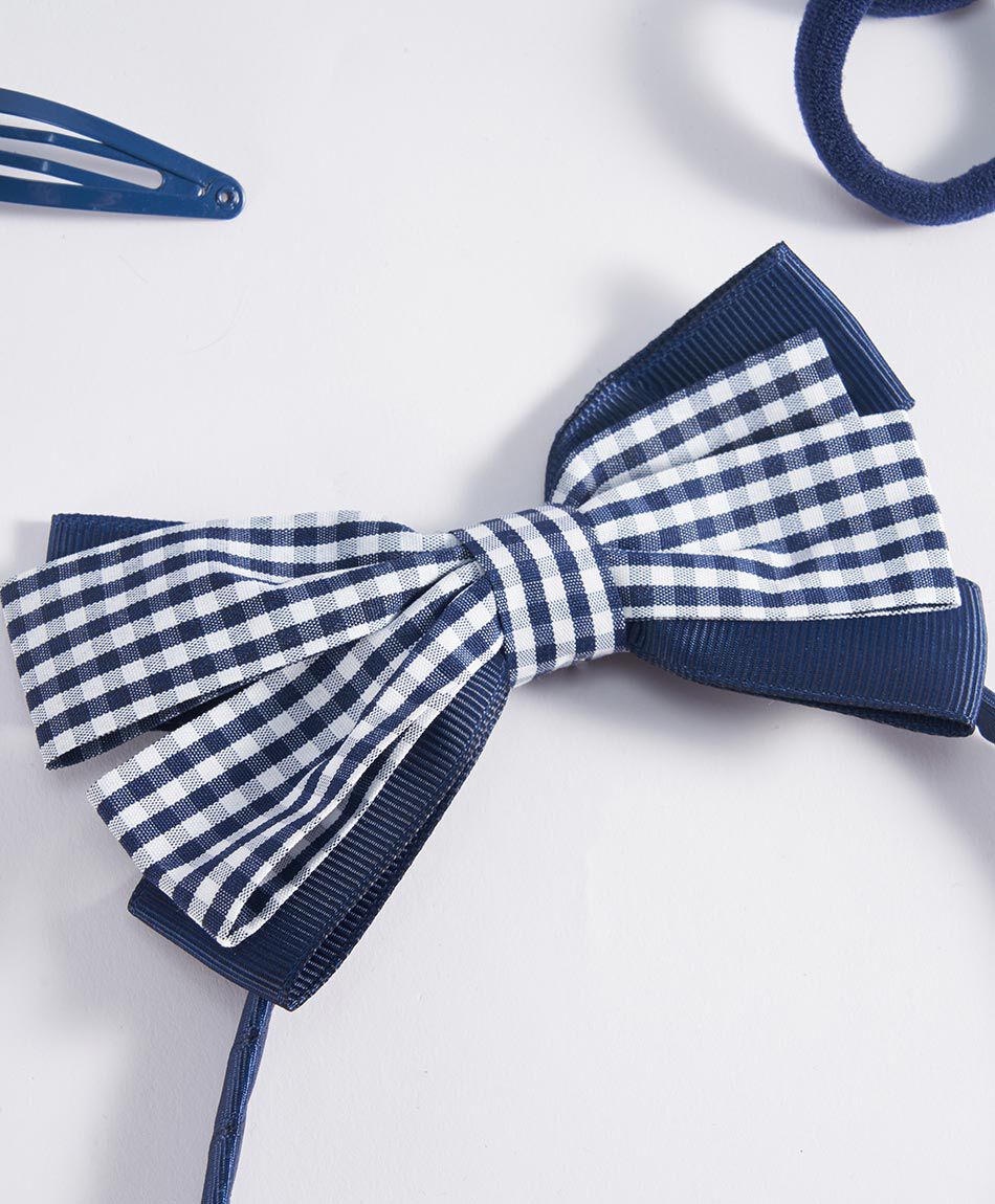 Set accesorios pelo escolar cuadros