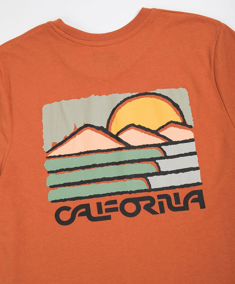 Remera hombre doble estampado california