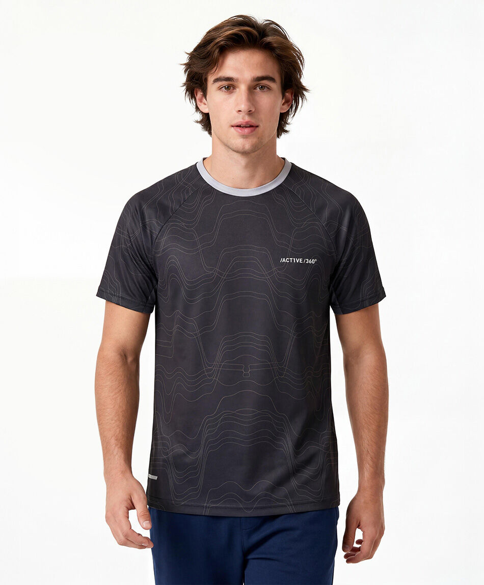 Remera deportiva hombre ondas active