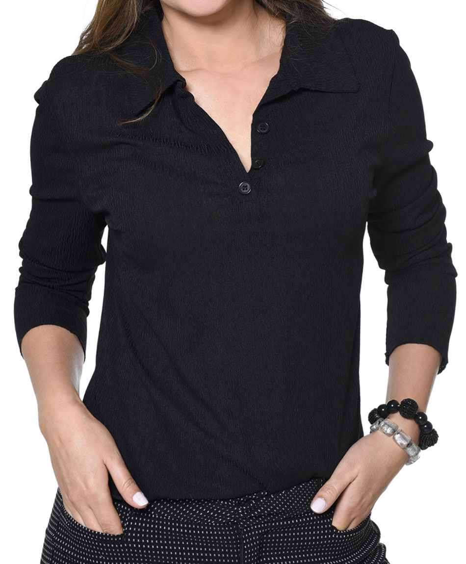 Polera cuello botones