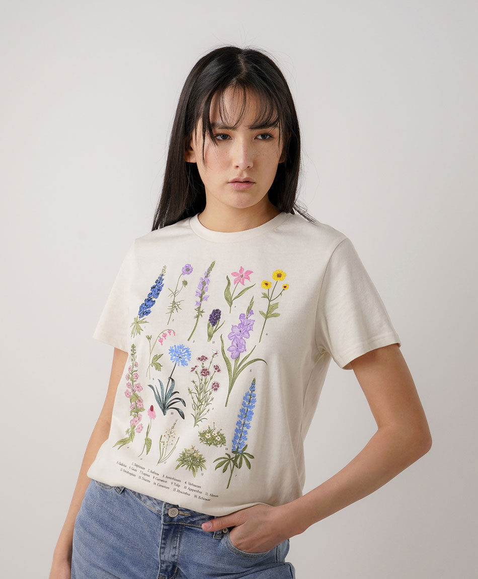 Remera mujer tipos de flores