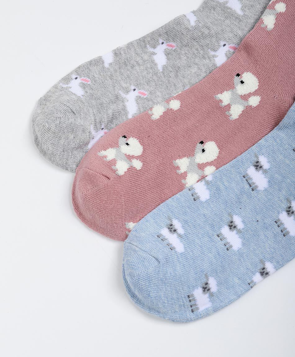 Pack 3 medias mujer animals