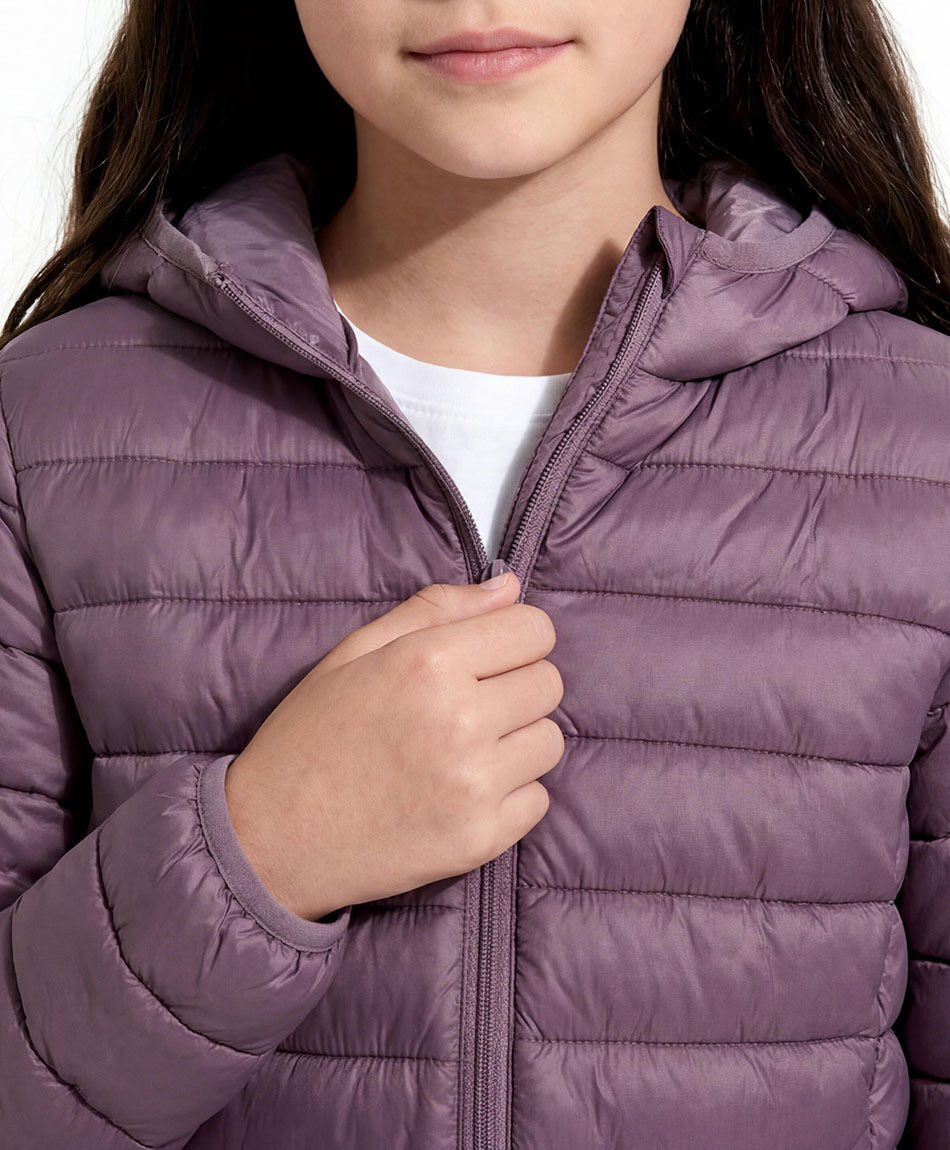 Parka ni&ntilde;a con capucha purple