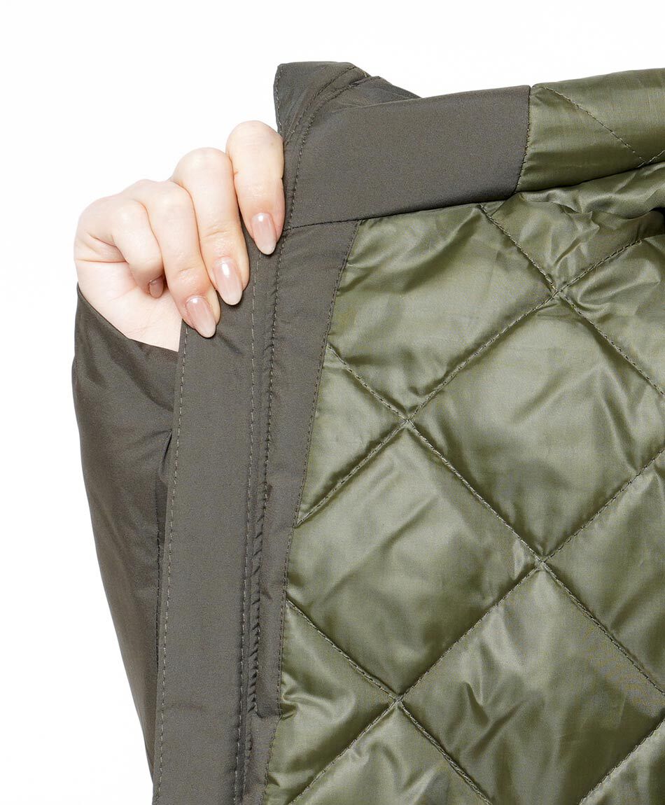 Parka mujer larga lisa verde