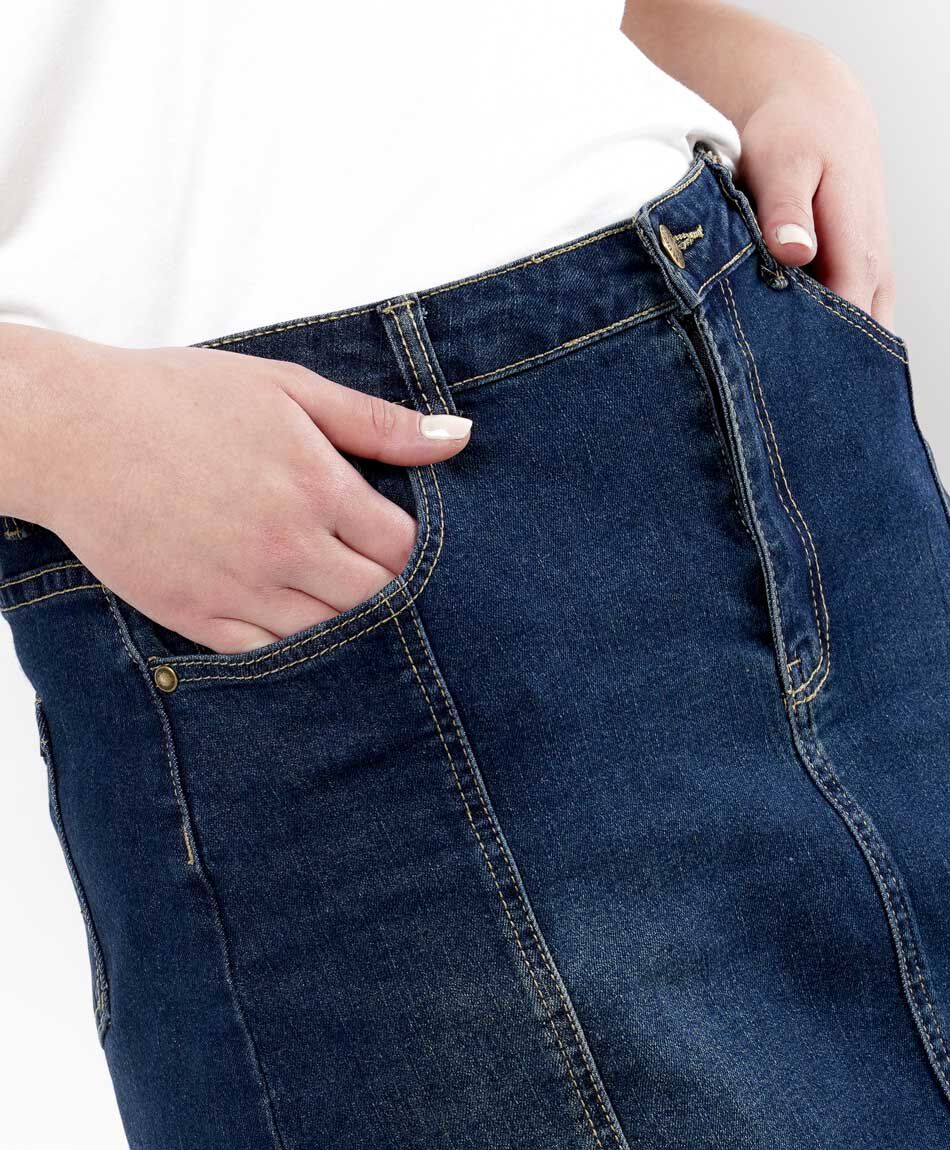 Pollera mujer denim cortes