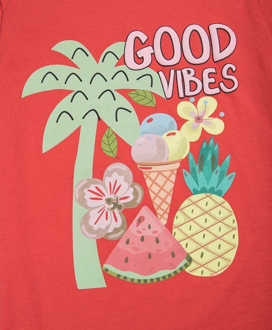 Remera ni&ntilde;a good vibes