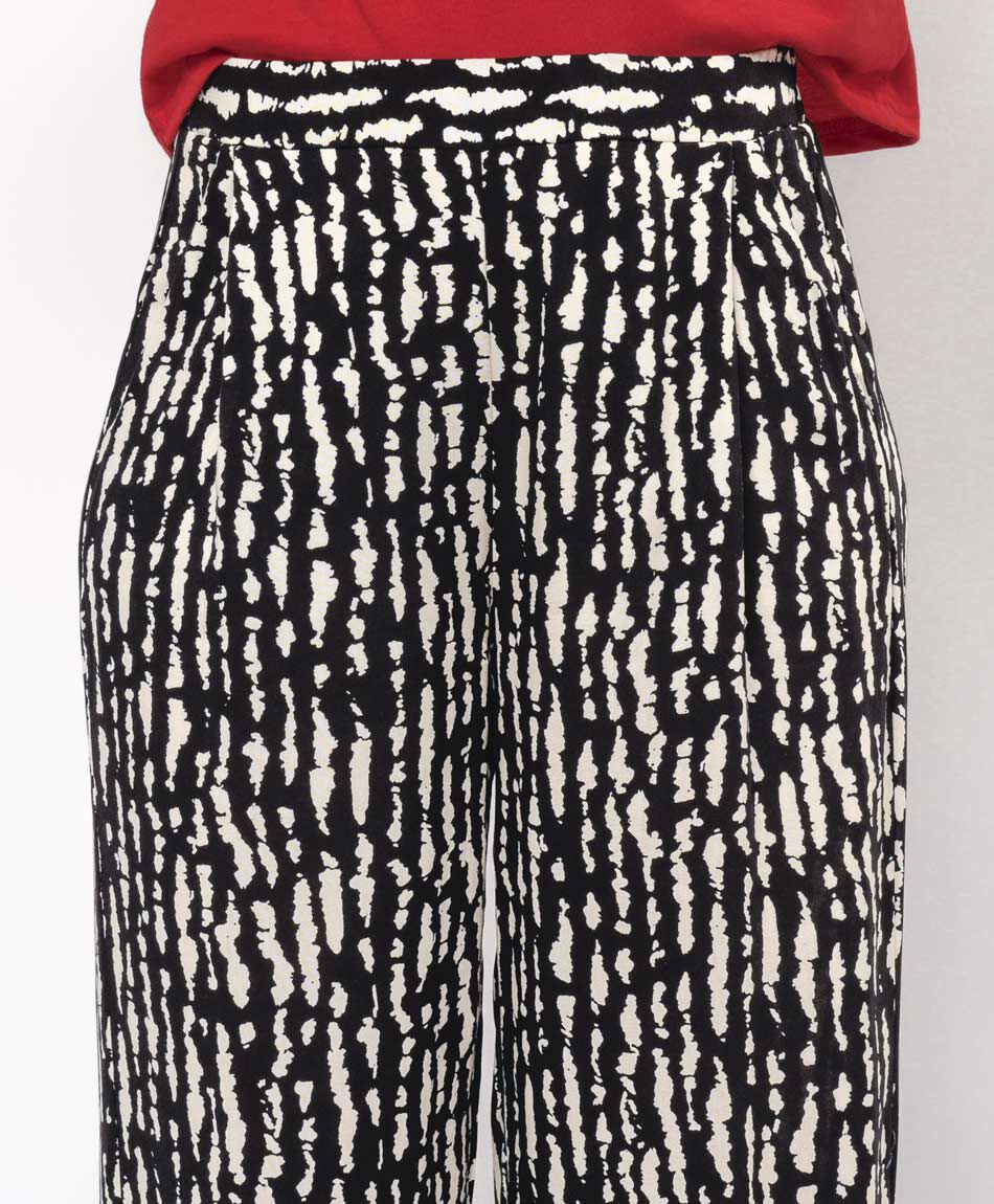 Pantal&oacute;n mujer estampado bicolor