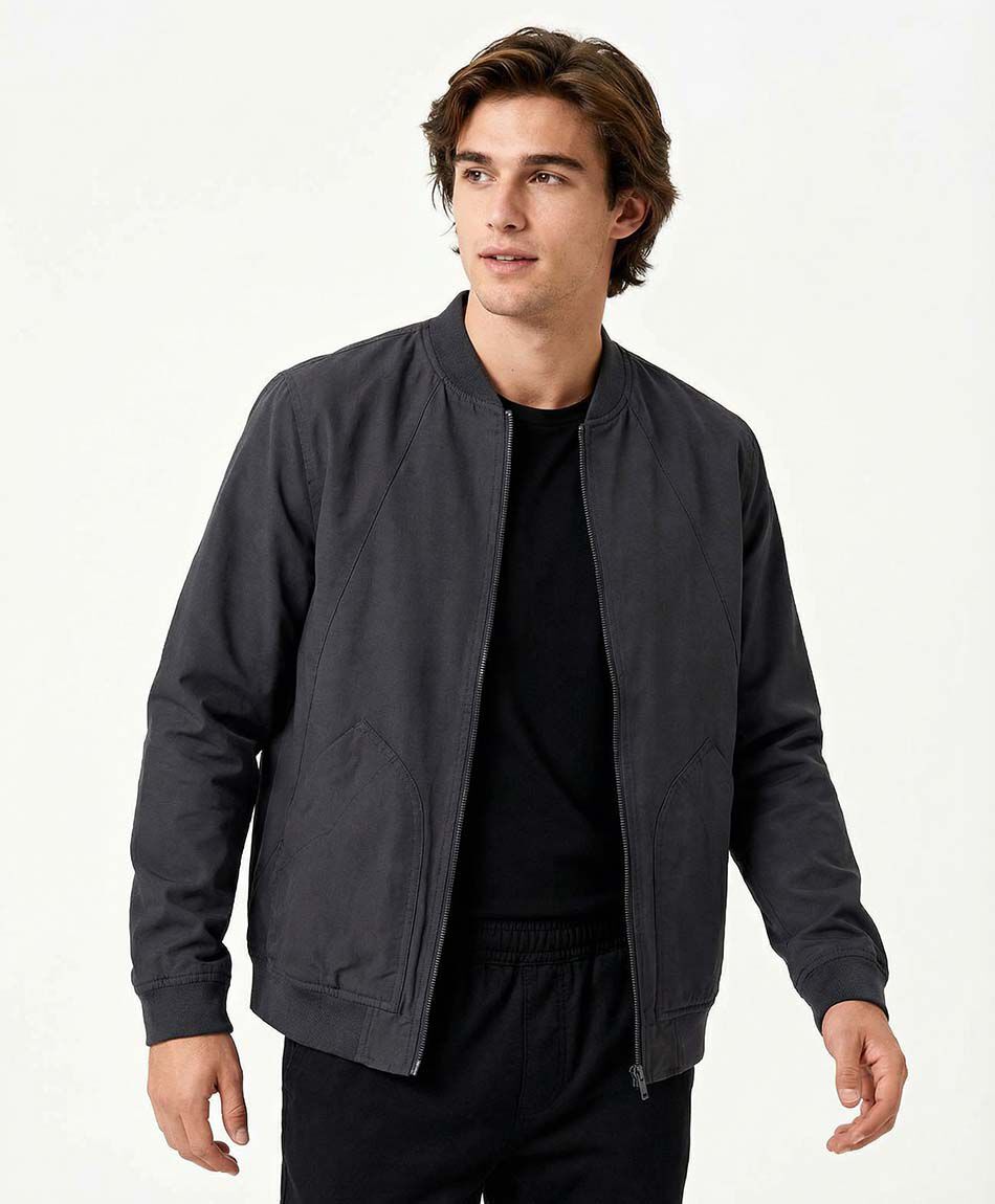 Campera hombre bomber black