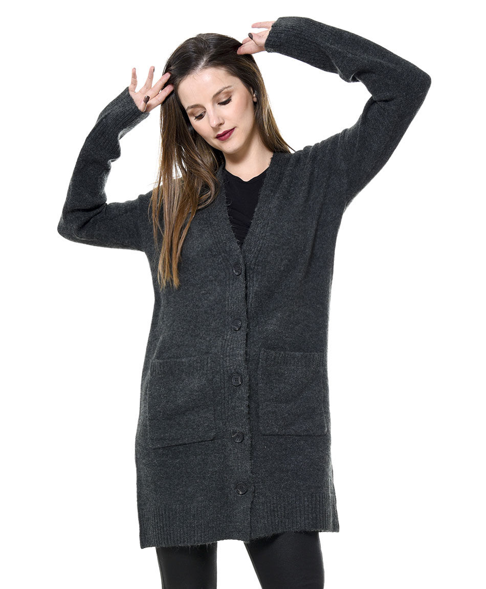 Cardigan bolsillos parche