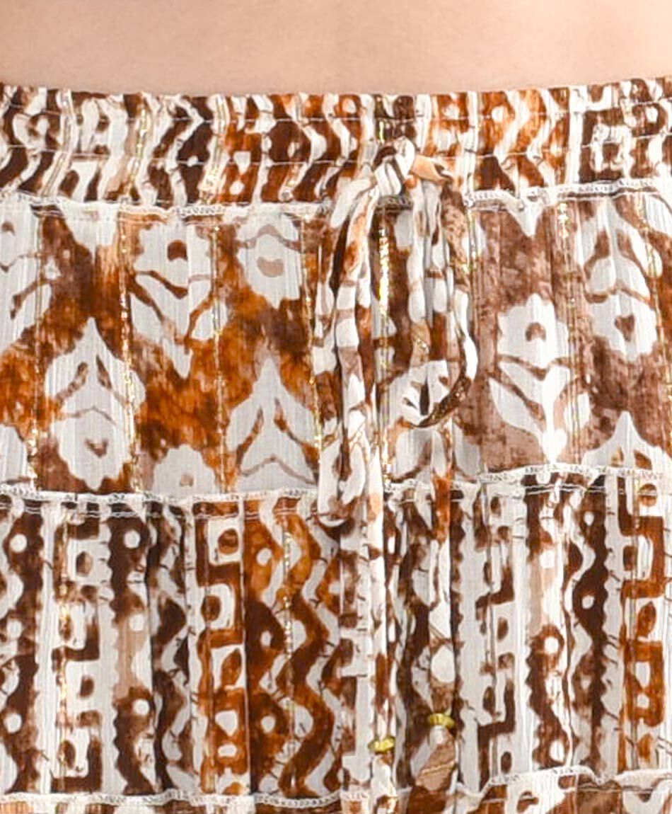 Pollera mujer naranjo verano