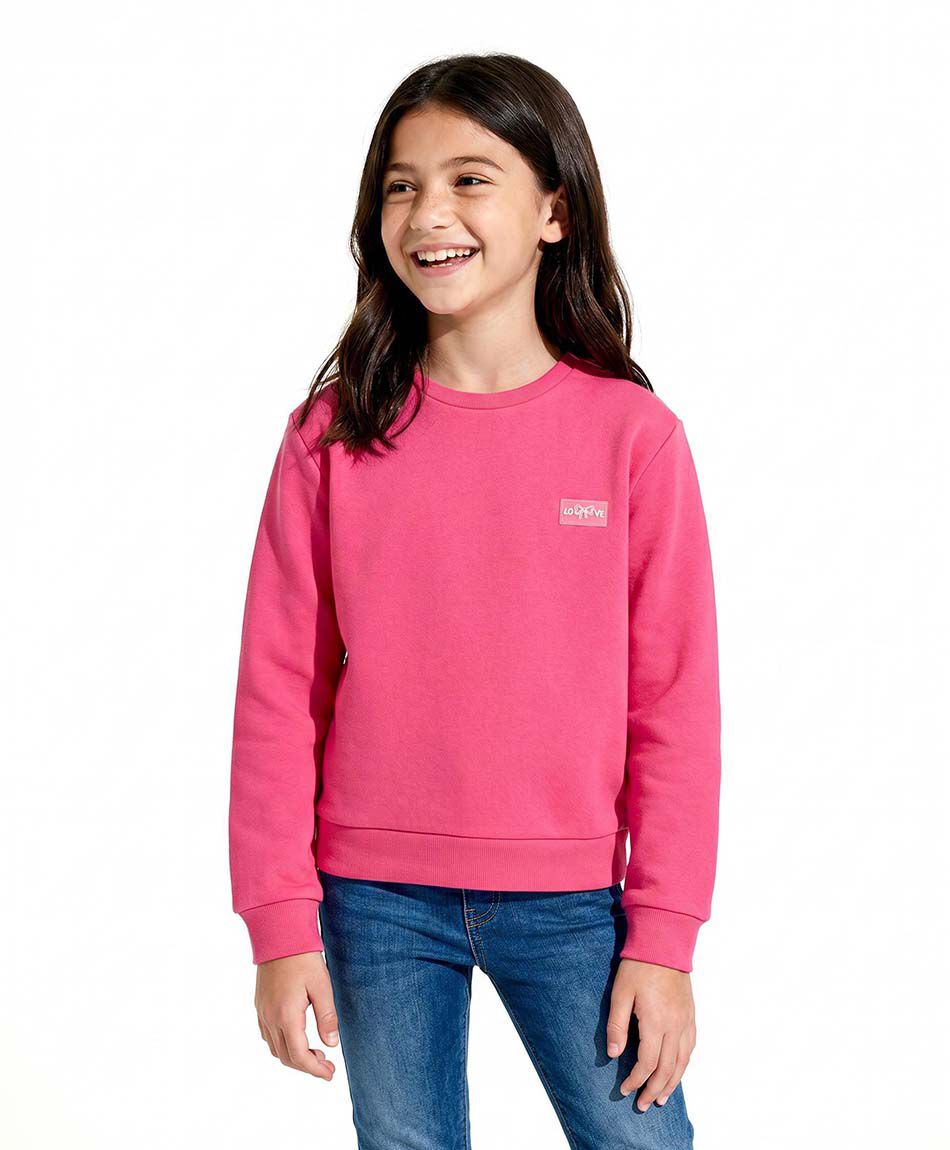 Buzo ni&ntilde;a liso fucsia
