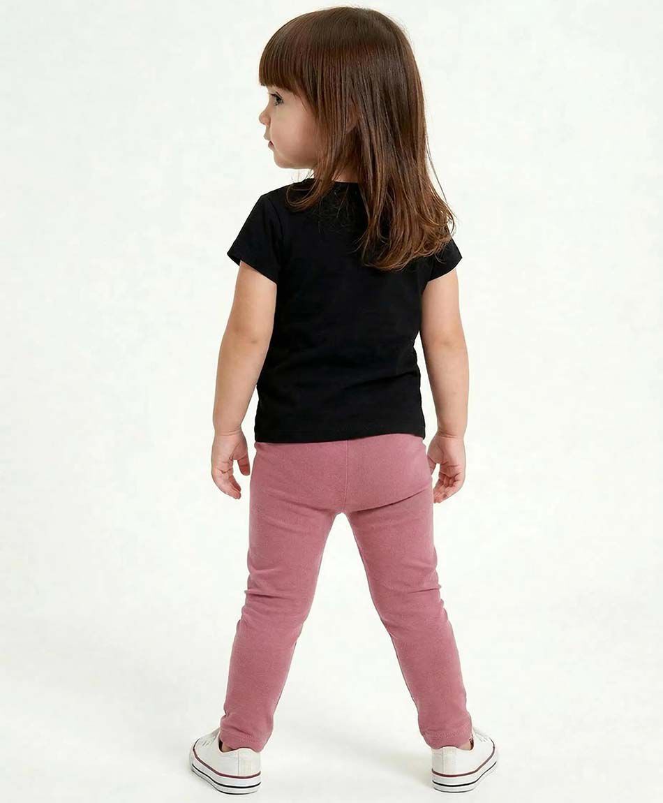 Leggins beb&eacute; arco bordado rosado