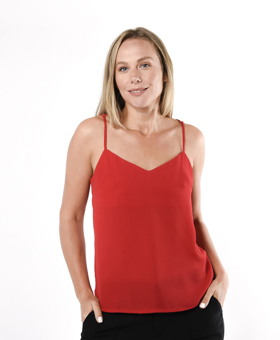 Camisa mujer top espalda cruzada