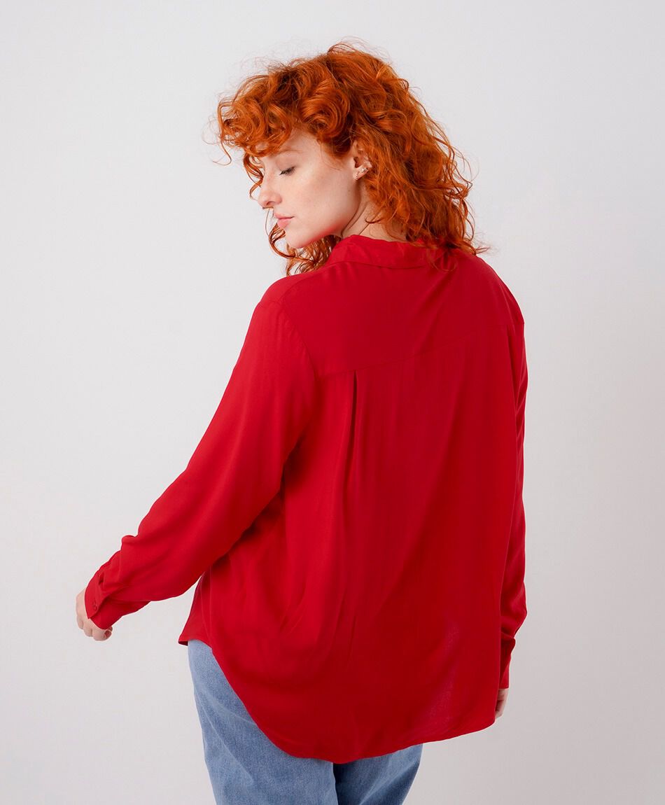 Camisa mujer camisera roja