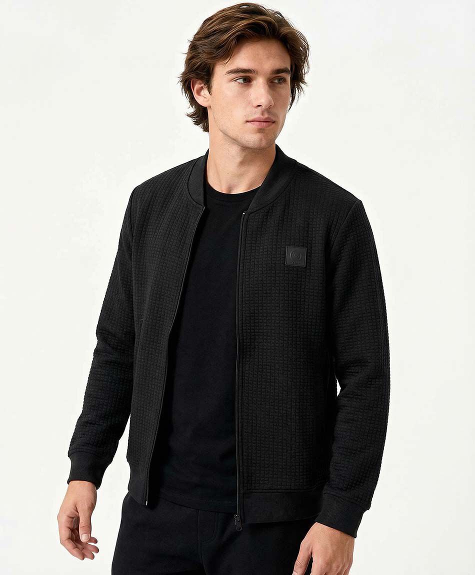 Campera hombre bomber negra