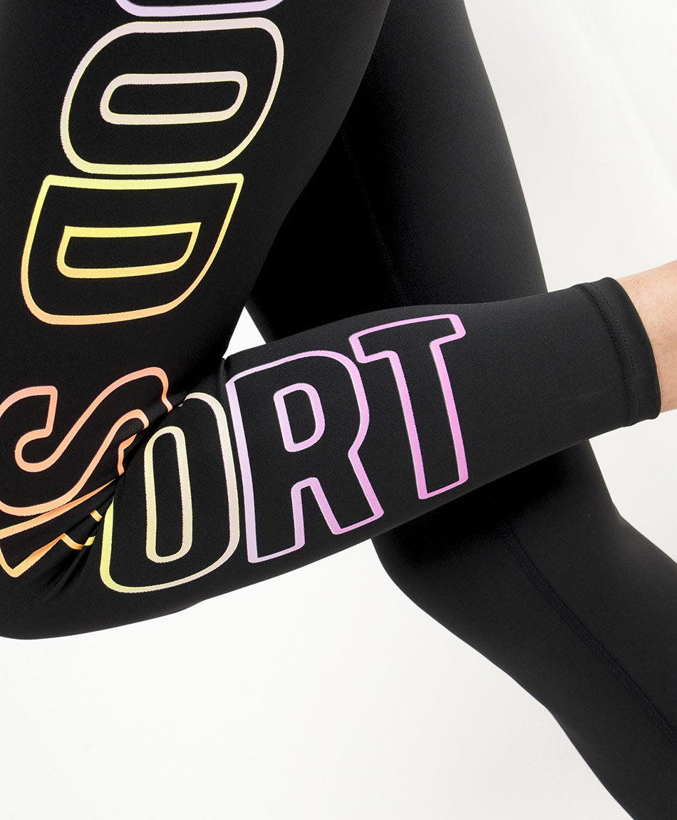 Calza deportiva mujer texto colores