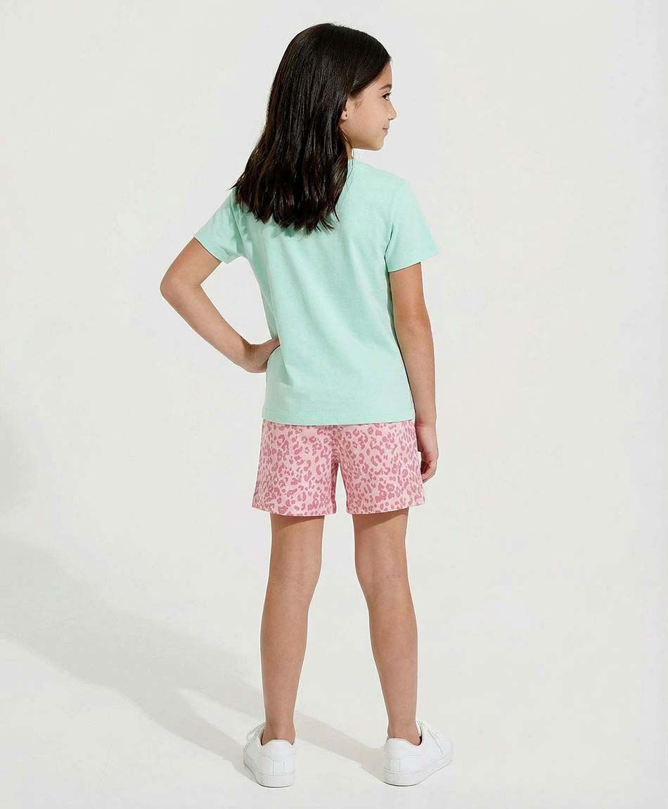 Short ni&ntilde;a biker animal print
