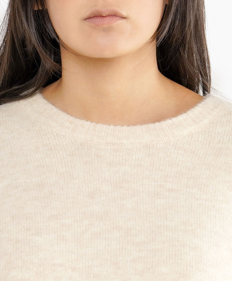 Sweater mujer r&uacute;stico beige