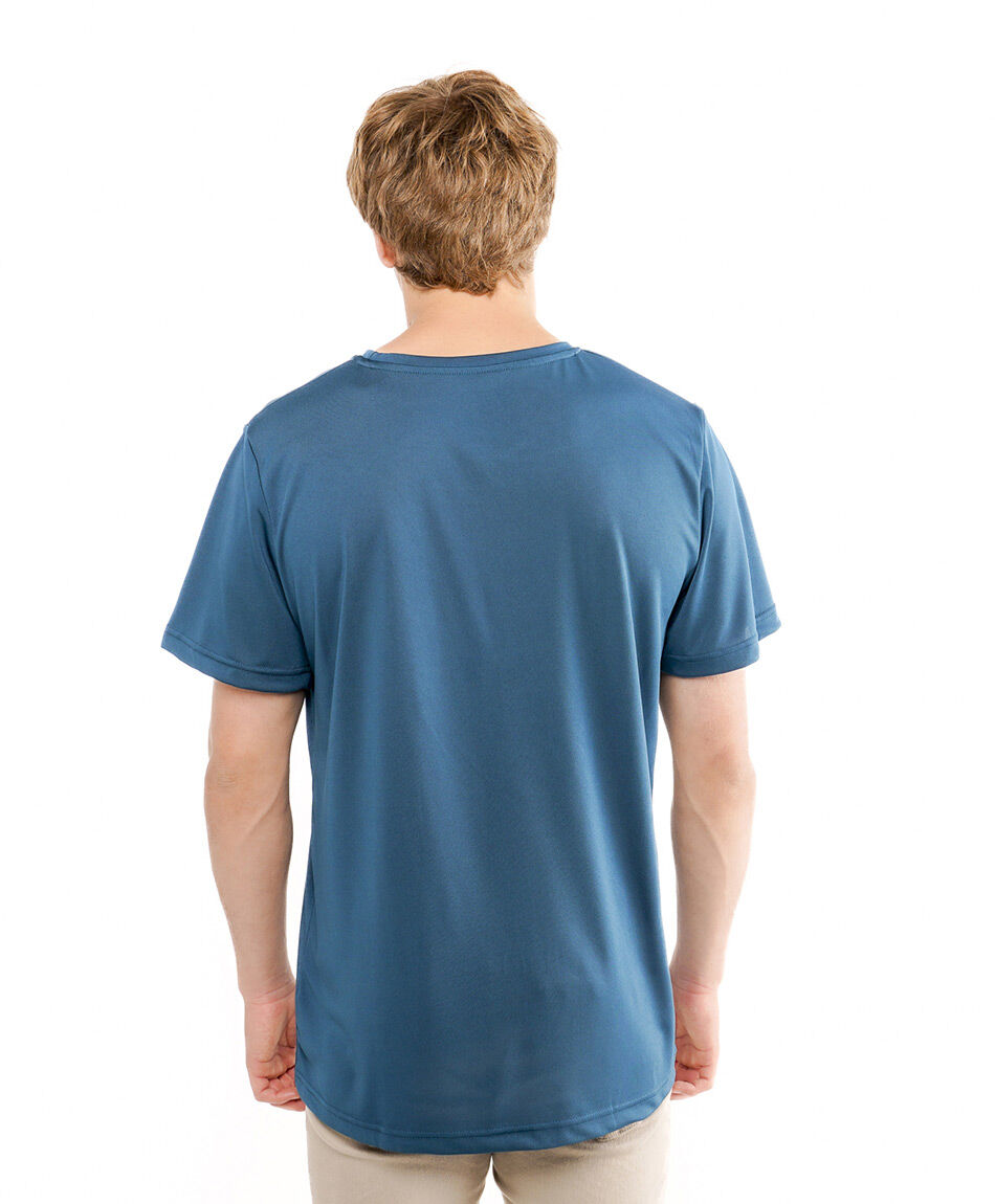Remera hombre dry fit turquesa